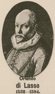 Orlando di Lasso (gravure) door English School