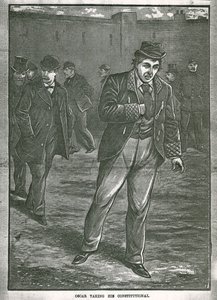 Oscar Wilde maakt zijn dagelijkse wandeling door English School