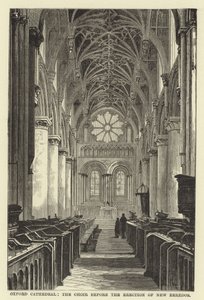 Oxford Kathedraal, koor voor de oprichting van het nieuwe altaarstuk door English School