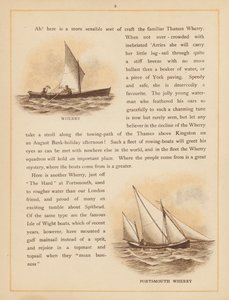 Pagina uit De boten van de wereld, eind 19e eeuw (kleurenlitho) door English School