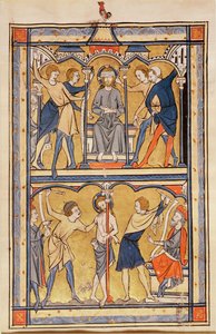 Pagina uit een psalter, c.1270 door English School
