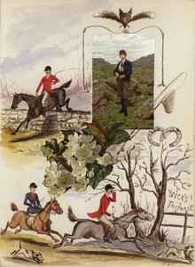 Pagina uit laat Victoriaans plakboek