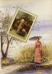 Pagina uit laat Victoriaans plakboek