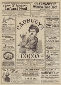 Pagina met advertenties (gravure)