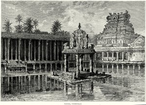 Pagode, Tinnevelly (gravure) door English School