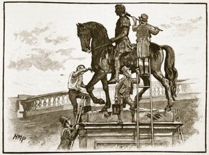 Schilderen van koning William Black, Dublin, 1822, illustratie uit Cassells Geïllustreerde Geschiedenis van Engeland door English School