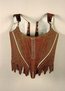 Paar korsetten, c.1775 (linnen & walvisbeen) door English School