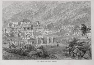 Paleis van Sans Souci, Noord-Hayti, uit Santo Domingo vroeger en nu door Samuel Hazard, uitgegeven 1873