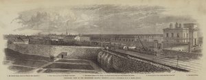 Panoramisch uitzicht op het Broadstone Railway Terminus door English School