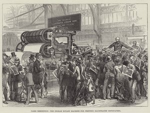 Parijse tentoonstelling, de Ingram roterende machine voor het drukken van geïllustreerde kranten