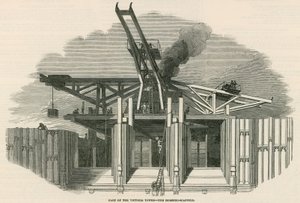Deel van de Victoria Tower - de hijssteiger door English School