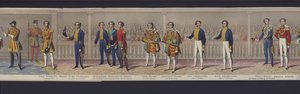 Deel van het panorama van het huwelijk van koningin Victoria, ca. 1840 door English School