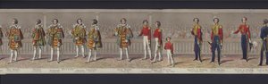 Deel van het panorama van het huwelijk van koningin Victoria, ca. 1840 door English School
