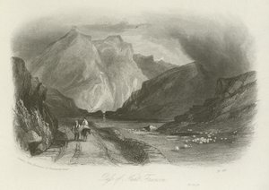 Pass of Nant Ffrancon, Noord-Wales door English School