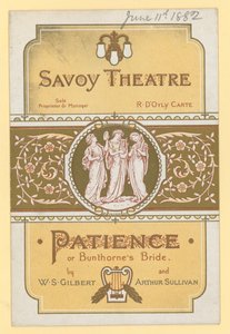 Patience; of Bunthornes Bruid door W S Gilbert en Arthur Sullivan