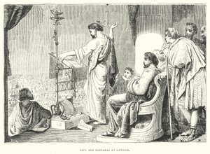 Paulus en Barnabas in Antiochië