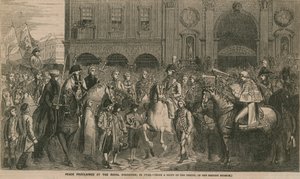 Vrede uitgeroepen op de Royal Exchange in 1748