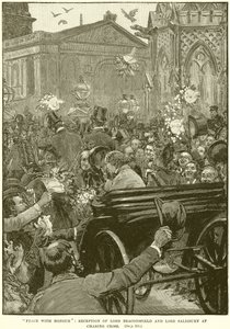 Vrede met Eer: Ontvangst van Lord Beaconsfield en Lord Salisbury op Charing Cross door English School