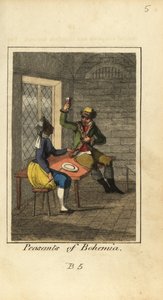 Boeren uit Bohemen die wijn drinken in een taverne door English School