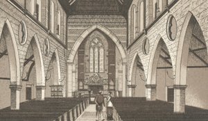 Penarth Kerk, interieur door English School