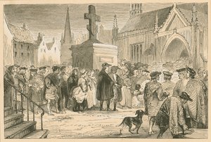 Mensen gaan naar de lezing van David Dickson in Irvine