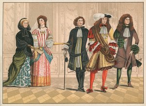 Personen van aanzien, mogelijk Duits, ca. 1680 (chromolitho) door English School