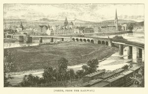 Perth, vanaf de spoorweg (gravure) door English School
