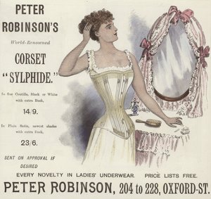 Peter Robinsons Wereldberoemde Korset Sylphide door English School