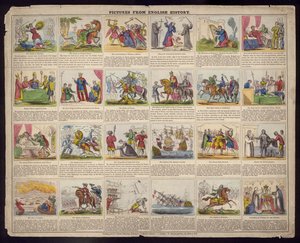 Afbeeldingen uit de Engelse Geschiedenis (ingekleurde gravure)