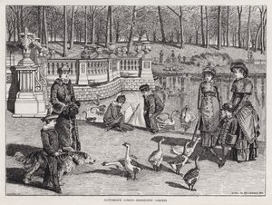 Pittoresk Londen, Kensington Gardens (gravure)