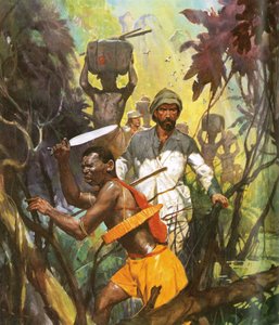 Pierre Brazza verkent de Ogowe-rivier