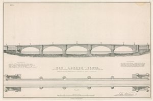 Plan voor de nieuwe London Bridge door English School