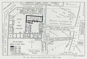 Plan van de scholen, ca. 1575 door English School