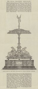Plaat gegeven aan de Koninklijke Ingenieurs door Indiase Ingenieur Officieren (gravure)