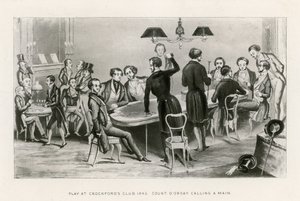 Spel bij Crockfords Club, 1843. Graaf D