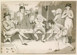Een balspel spelen. 18e eeuw