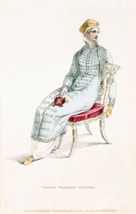 Poolse wandelpelisse, modeplaat uit Ackermanns Repository of Arts