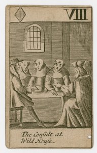 Popish Plot speelkaart door English School