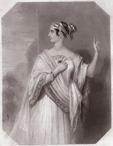 Porcia, vrouw van Brutus (Julius Caesar) in Galerie des femmes de Shakespeare, circa 1838 door English School