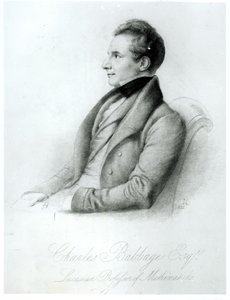 Portret van Charles Babbage (1792-1871) 1832 door English School