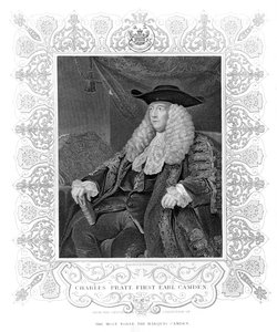 Portret van Charles Pratt, 1e Graaf Camden, gegraveerd door H. Robinson