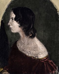 Portret van Emily Jane Bronte, Britse dichteres en schrijfster (1818-1848) National Portrait Gallery