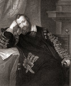 Portret van Henry Percy, uit Lodges British Portraits