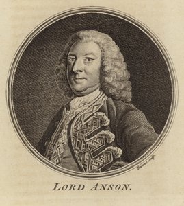 Portret van Lord Anson door English School