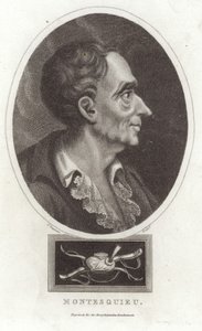 Portret van Montesquieu door English School