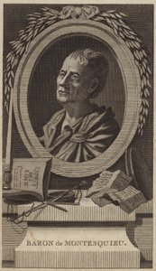 Portret van Montesquieu door English School