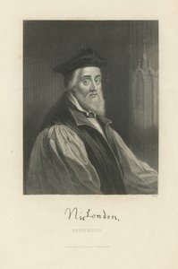 Portret van Nicholas Ridley door English School