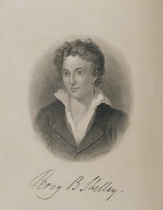 Portret van Percy Bysshe Shelley (1792-1822) door English School