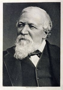 Portret van Robert Browning (1812-89) van een foto door Fradelle en Young, gegraveerd door Walker en Boutall, 1881