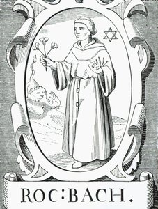 Portret van Roger Bacon (c.1220-92), illustratie uit Wetenschap en Literatuur in de Middeleeuwen en de Renaissance, geschreven en gegraveerd door Paul Lacroix, 1878